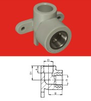 PPR Nástěnné koleno s kovovým závitem vnitřním DN 25x3/4   219025